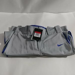 Nike drifit baseball pants gray royal blue stripe